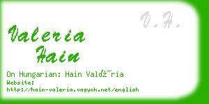 valeria hain business card